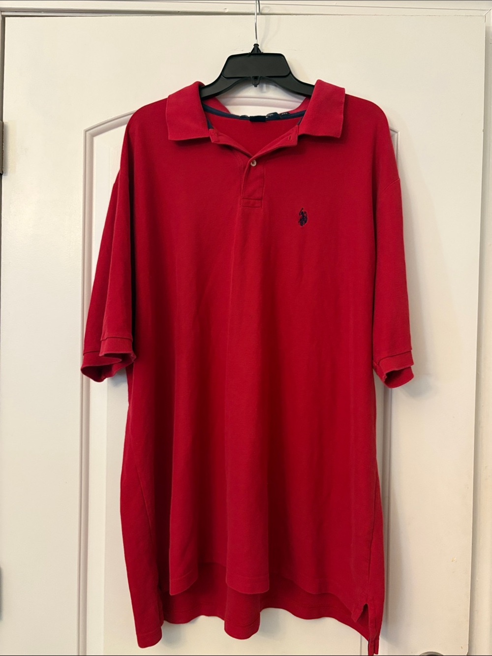Polo by Ralph Lauren Men’s Bright Red Polo Shirt with Navy Pony